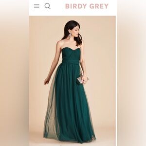 NEW Birdy Grey Christina Convertible Dress Sz M Emerald Bridesmaid Formal Gown